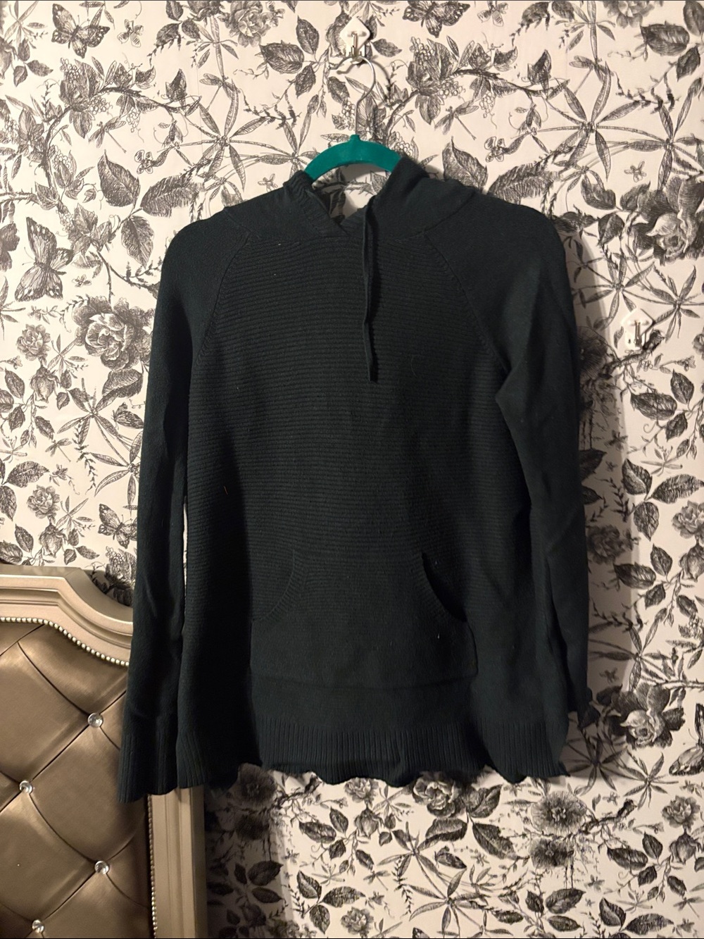 Black Women's Hooded Knit Sweater